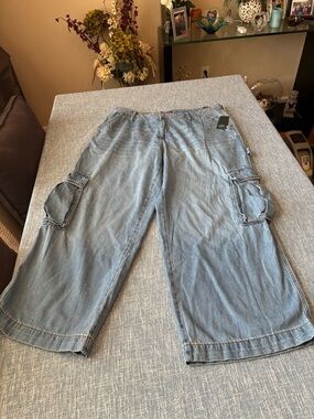wild fable Light Blue High-Rise Wide Leg Jeans